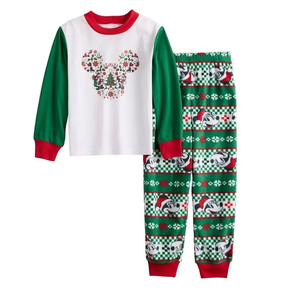 Disney Mickey Mouse Christmas Pajamas Toddler 2T Boys NEW Holiday 2 Piece Set